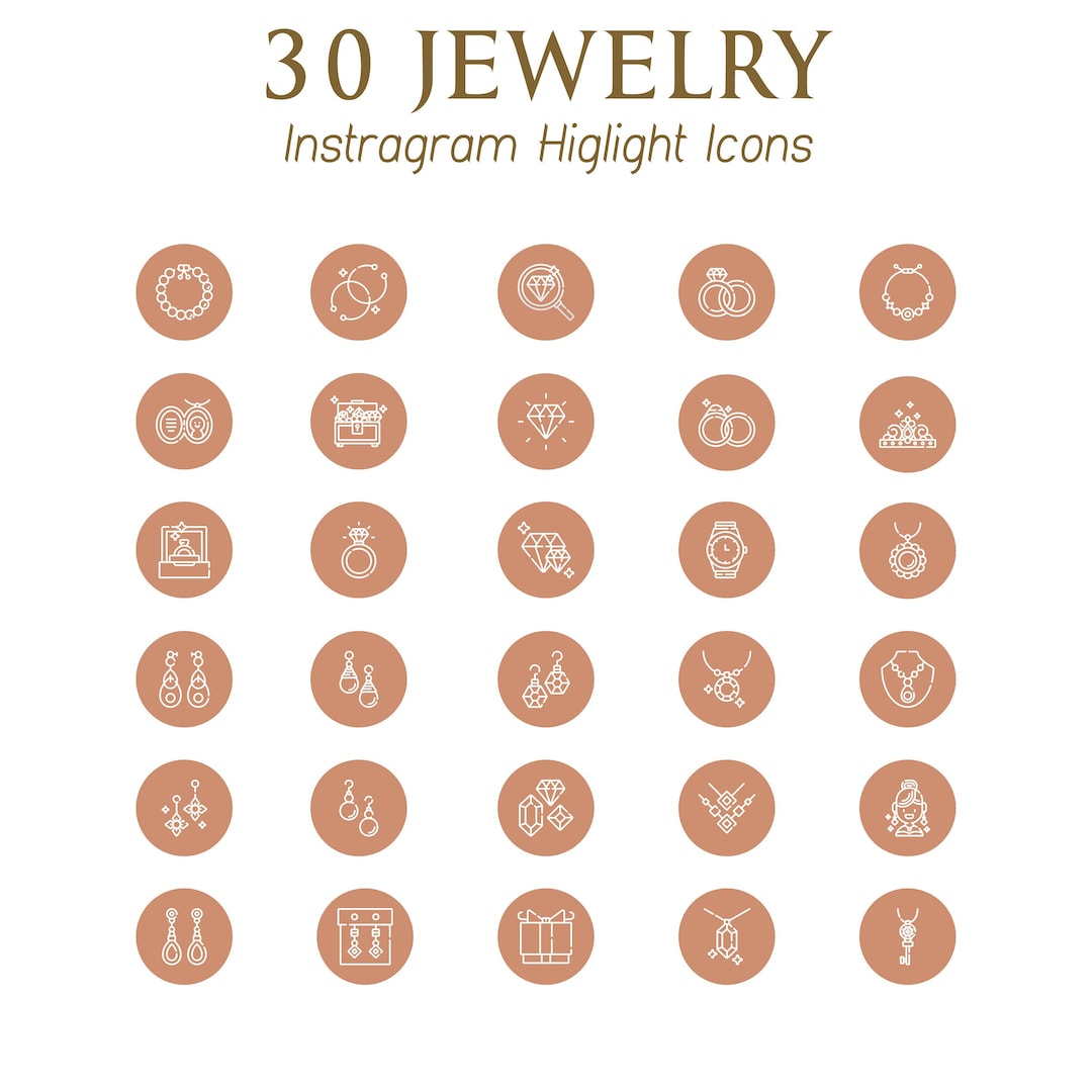 30 Jewelry Instagram Highlight Cover Icons - Etsy