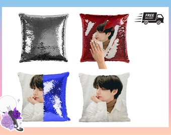 bts sequin pillow