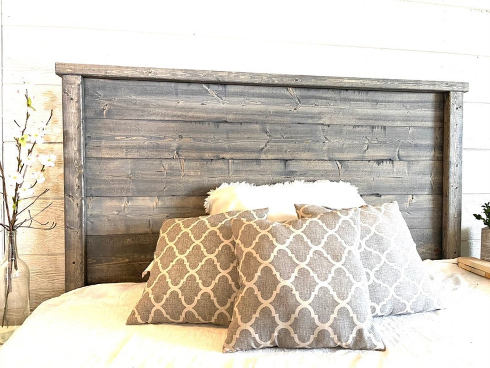 Distressed Headboard King Headboard Distressed Pine Etsy UK