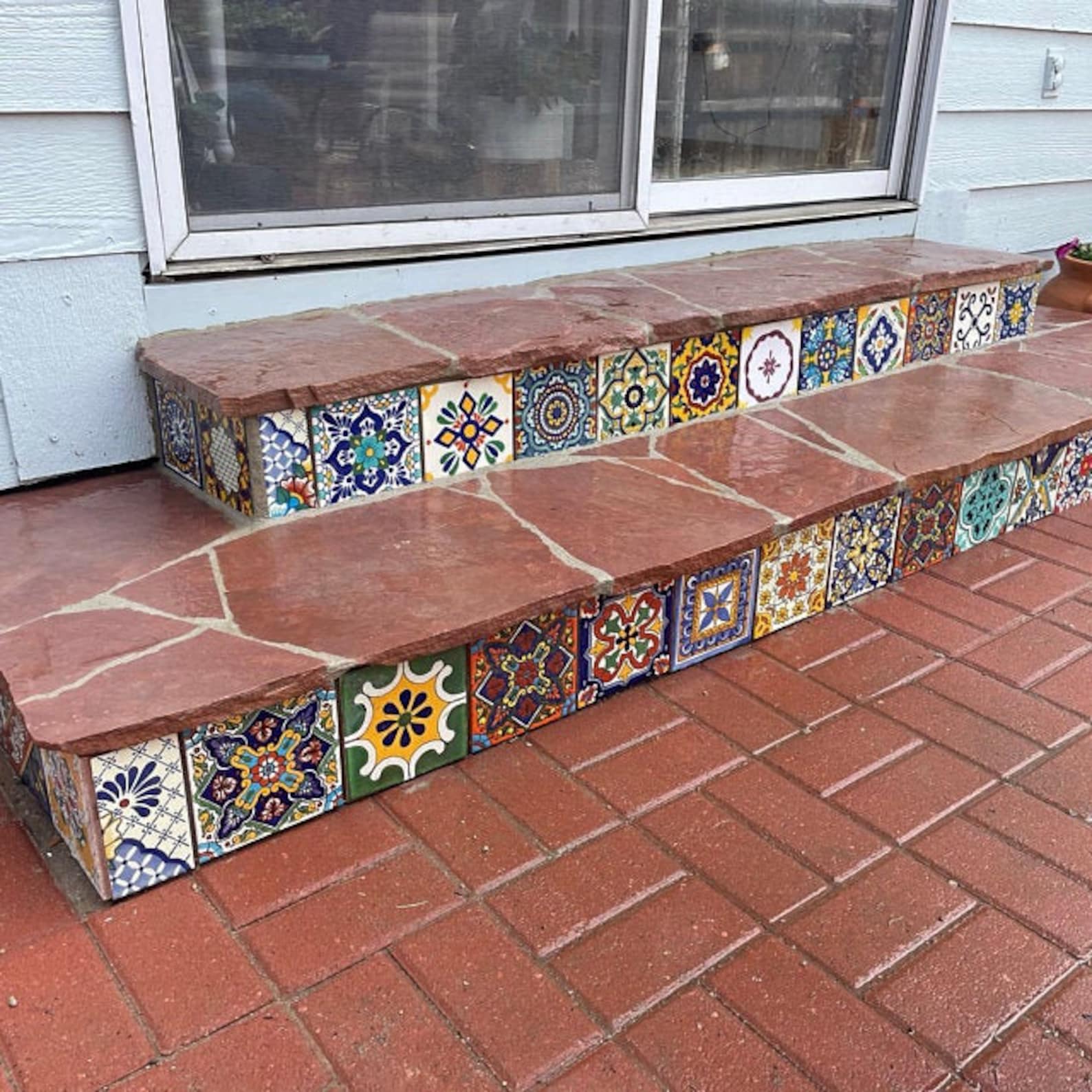 40 Tiles 6x6 inches Assorted Mexican Ceramic Handmade Talavera Etsy