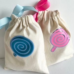 Candy theme personalised kids party bag / children’s / eco friendly / birthday / party bags / candy sweetie bag / sweets / lolly / favours