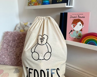 Toy storage bag / teddies / teddy bear / toys sack / organiser / playroom tidy