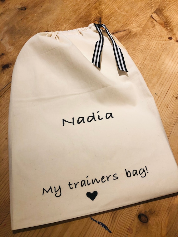 Multi size Eco Friendly Shoe Bag Canvas Organiser Bags Travel Dust Bags Personalised Monogrammed Gift Storage Etsy UK