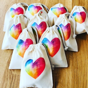 14cm x 20cm bespoke party bag or wedding favours / eco friendly / kids birthday / personalised