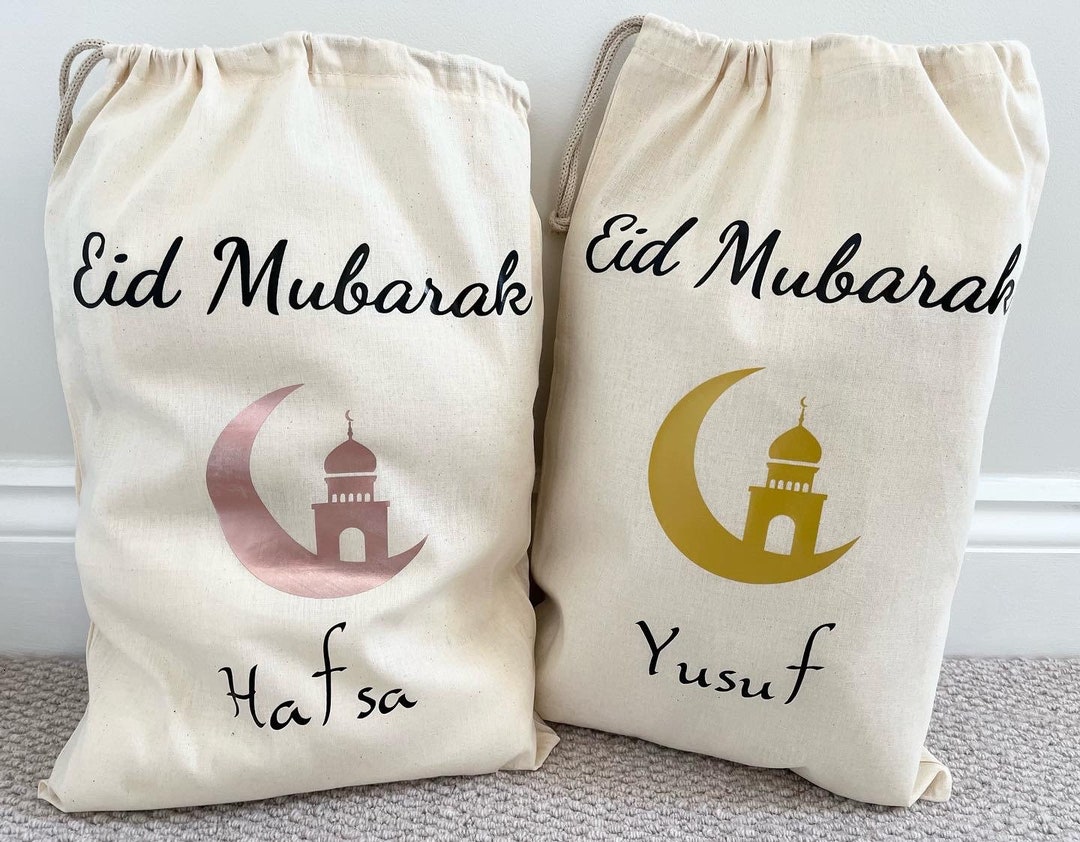 Personalised Eid Gift Bag, Eid Gift Bag for Children, Eid Treat Bag, Gift for Eid, Drawstring