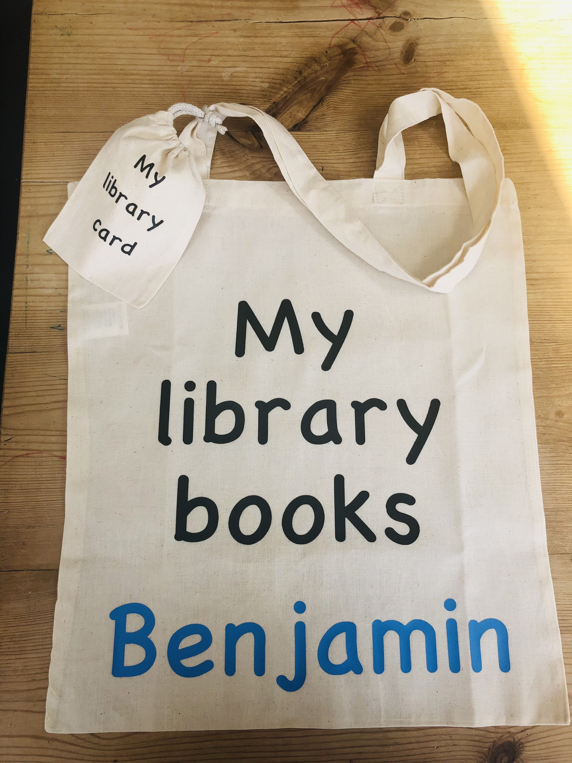 Library Book Bag and Library Card Holder // Christmas Gift // Etsy UK