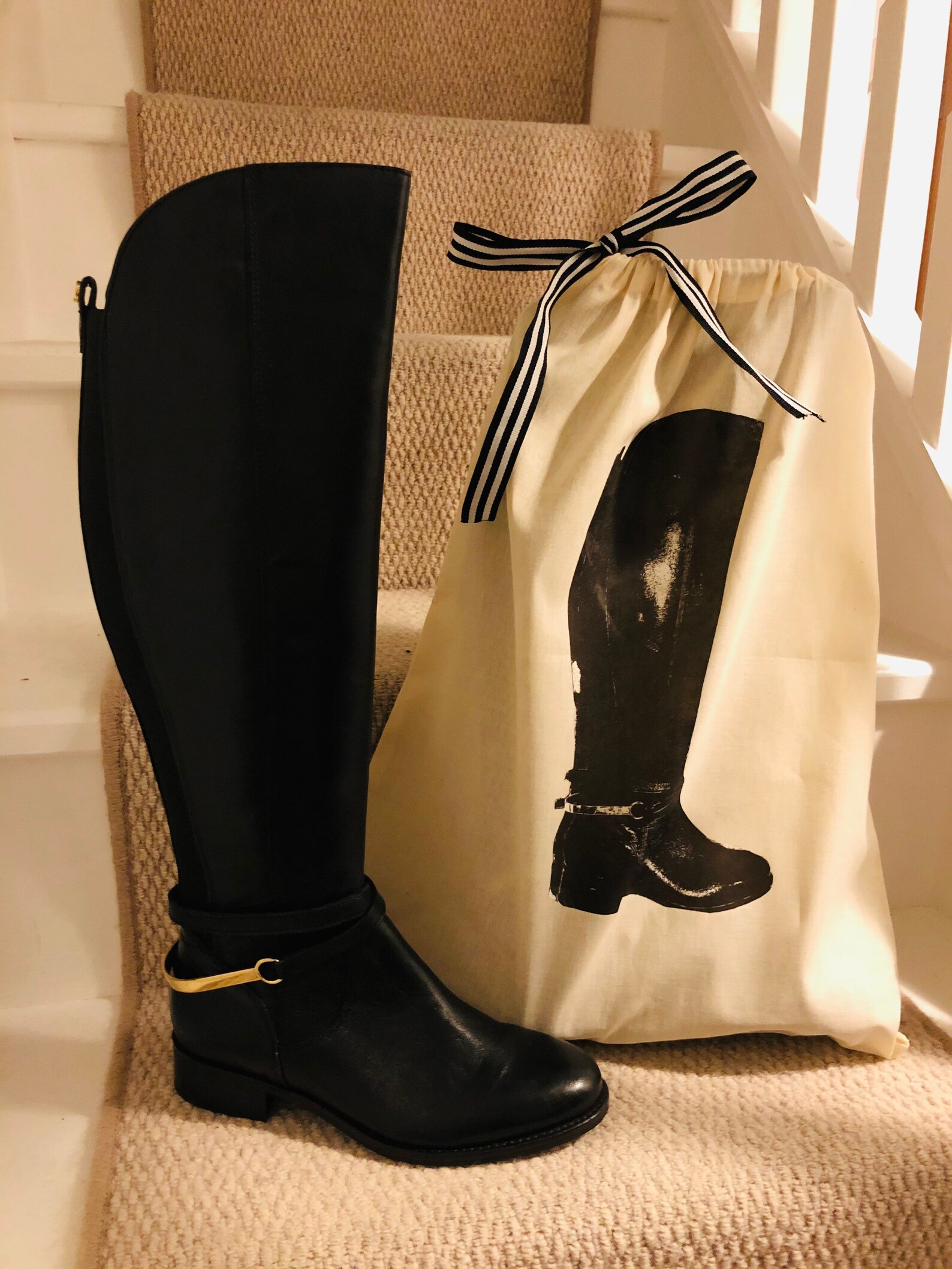 Boot bag // favourite shoes bag // customised with photo of Etsy