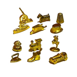 Monopoly Standard Gold Tokens Replacement Game Part