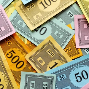 Monopoly Play Money Replacement Board Game Part