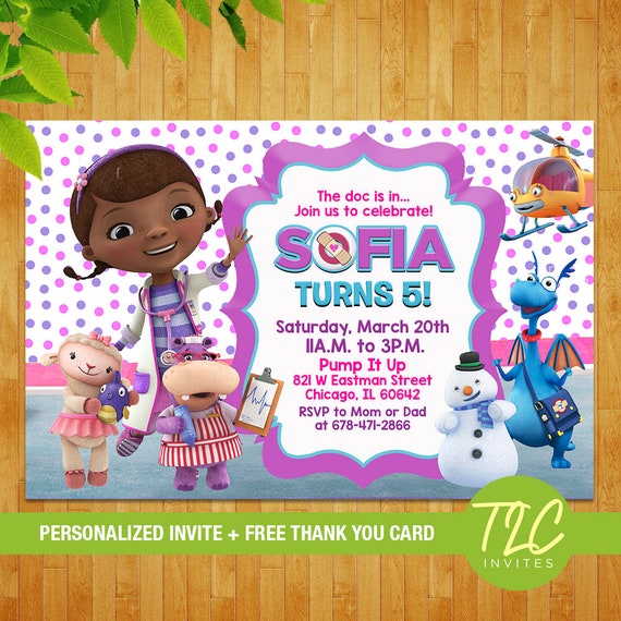 Doc Mcstuffins Printable Invitations