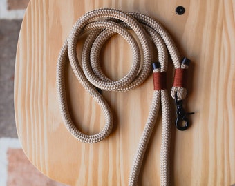 Tan Rope Dog Leash | Latte Rope Lead