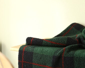 Custom Eddie Bauer Pet Sweater | Green Plaid Fuzzy Fleece Base Layer,