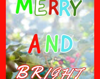 Merry And Bright Holiday Card