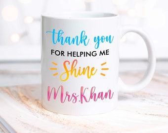 Thank You For Helping Me Shine Mug, 11oz, Teacher Gift, Mug for Teacher, Teacher Appreciation, Teacher Gift Ideas