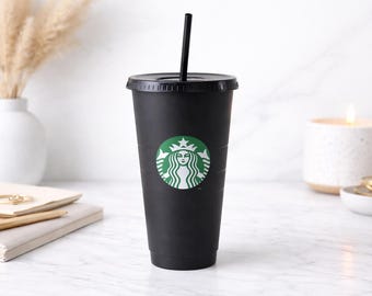 Matte Black Cold Cup With Straw, Blank Tumbler for Vinyl Crafts - Etsy