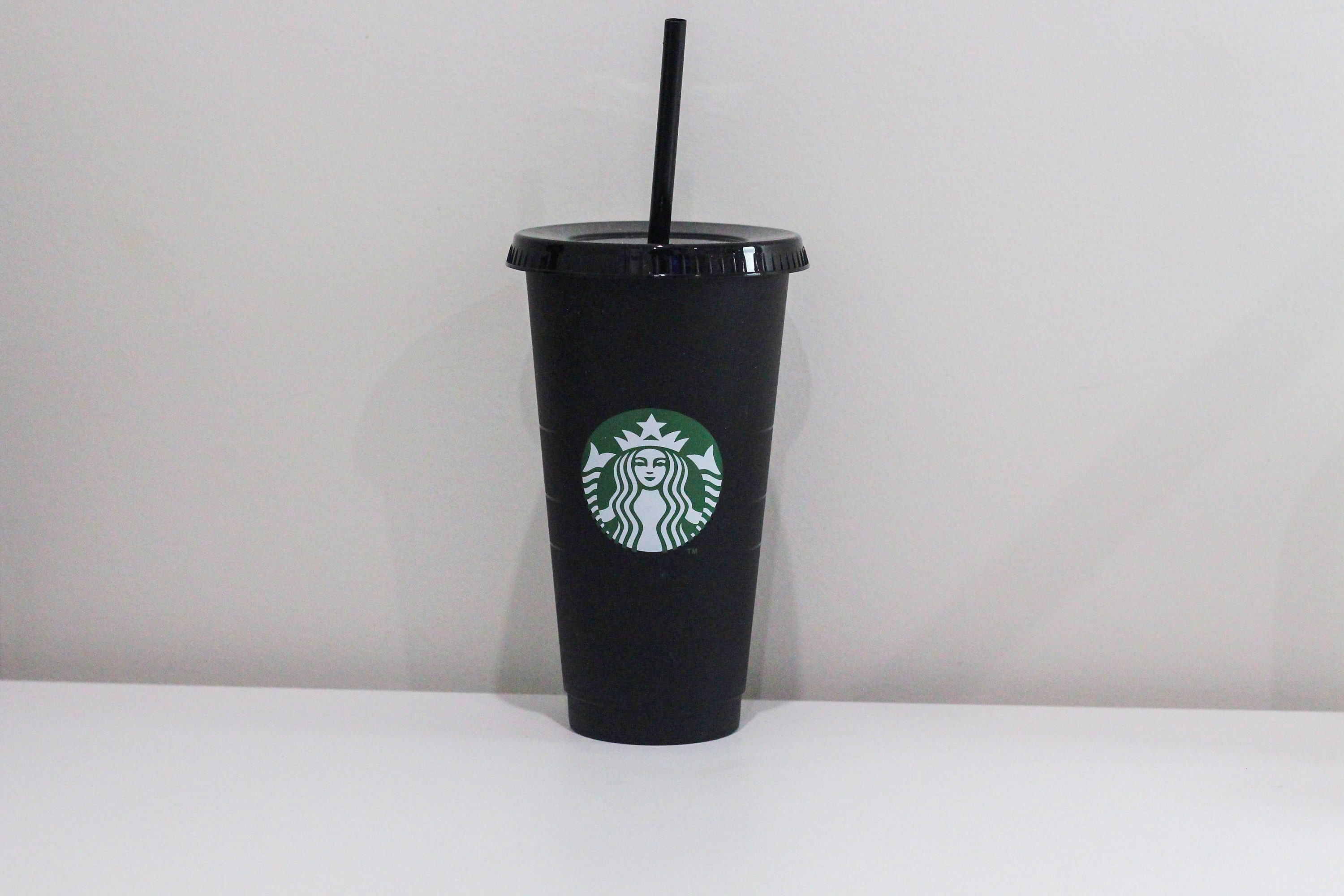 Matte Black Cold Cup With Straw, Blank Tumbler for Vinyl Crafts - Etsy