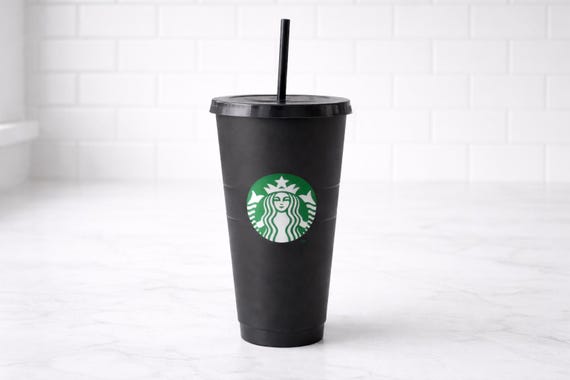 Matte Black Cold Cup With Straw, Blank Tumbler for Vinyl Crafts - Etsy