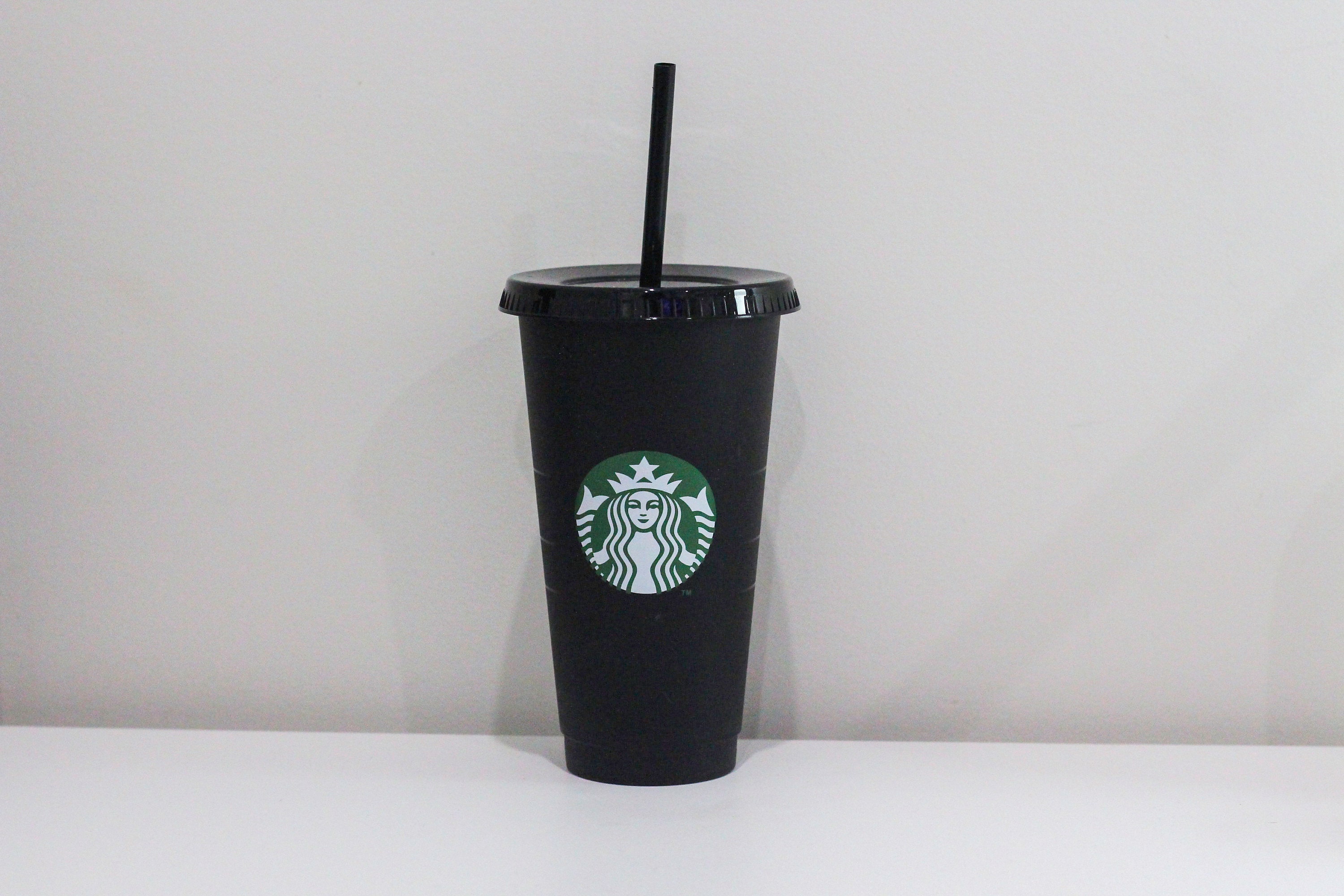 Matte Black Cold Cup With Straw, Blank Tumbler for Vinyl Crafts - Etsy