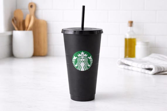 Matte Black Cold Cup With Straw, Blank Tumbler for Vinyl Crafts - Etsy