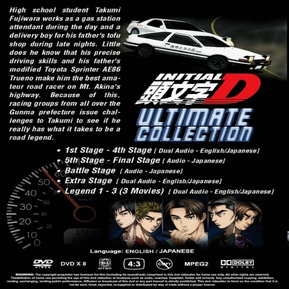 Initial D First Stage 5-DVD Lot Anime Series Battle 1 2 3 4 9