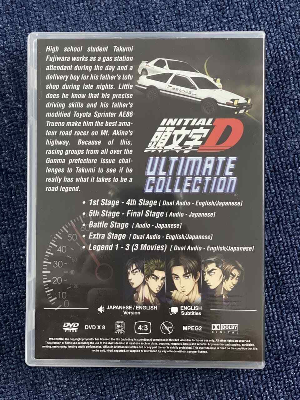 DVD Anime Initial D Ultimate Collection Japanese/English Dubbed FREE POST  USA