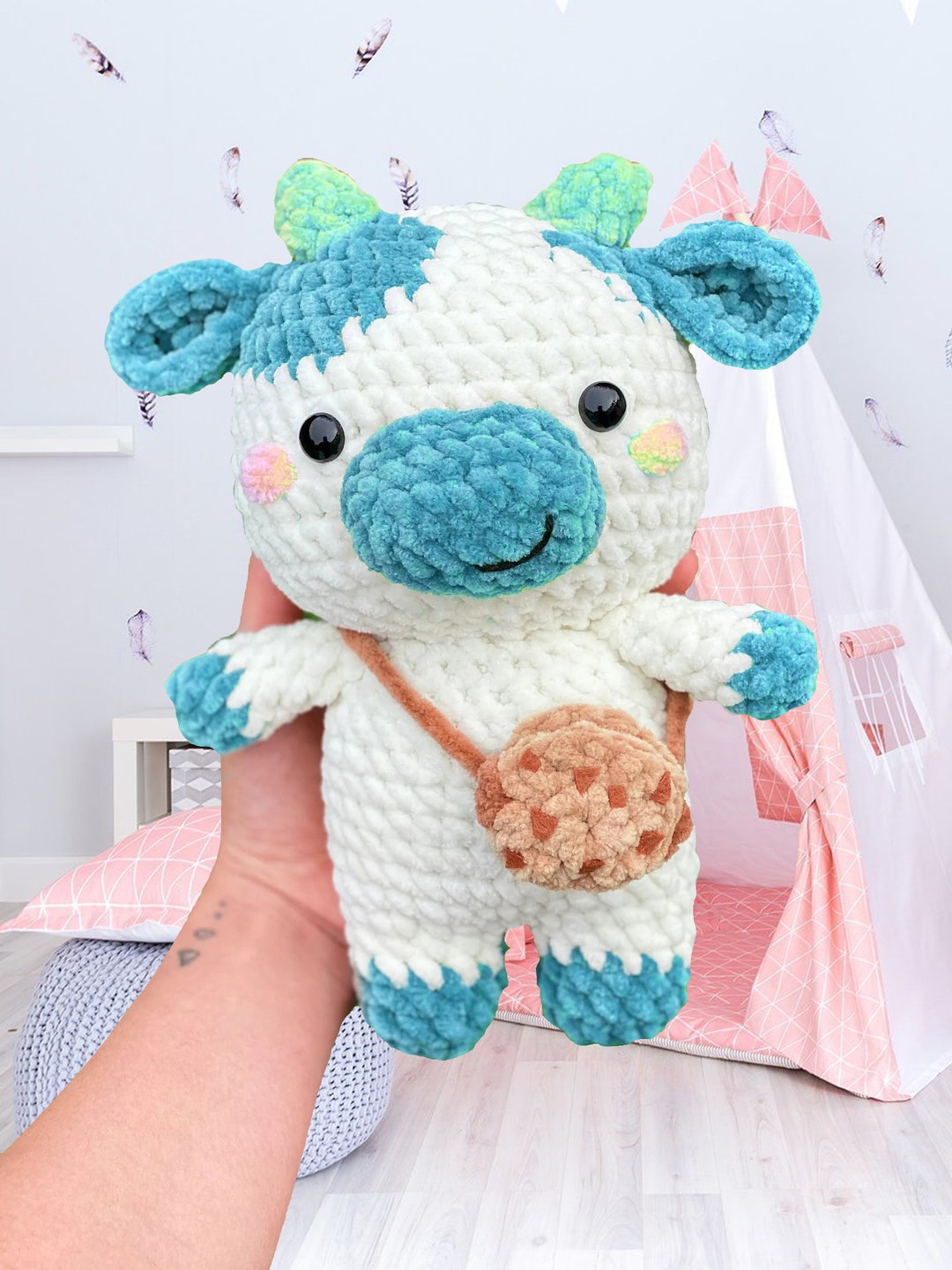 Chubby Milky Cow Crochet Pattern, Strawberry Milky Cow, Milky Cow