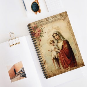 Notebook for Catholic Woman Prayer Journal Gift for Catholic Teacher Catholic Commonplace book for Mom Self Care Journal