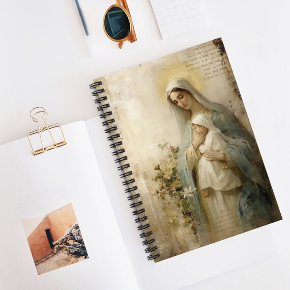 Notebook for Catholic Woman Prayer Journal Gift for Catholic Teacher Catholic Commonplace book for Mom Self Care Journal