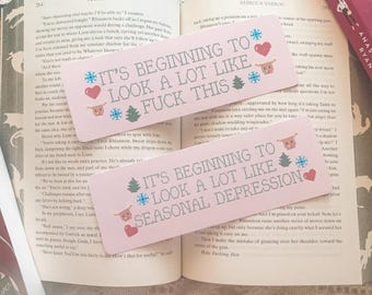 It's Beginning to Look A Lot Like .... Christmas Bookmark Set | Handmade Laminated w/ Tassel Bookmark | Bookish Gift for Reader Bookworm