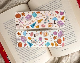 Fall Gilmore Girls Themed Bookmark Set | Handmade Laminated w/ Tassel Bookmarks | Stars Hollow Luke's Diner Bookish Gift for Reader Cute