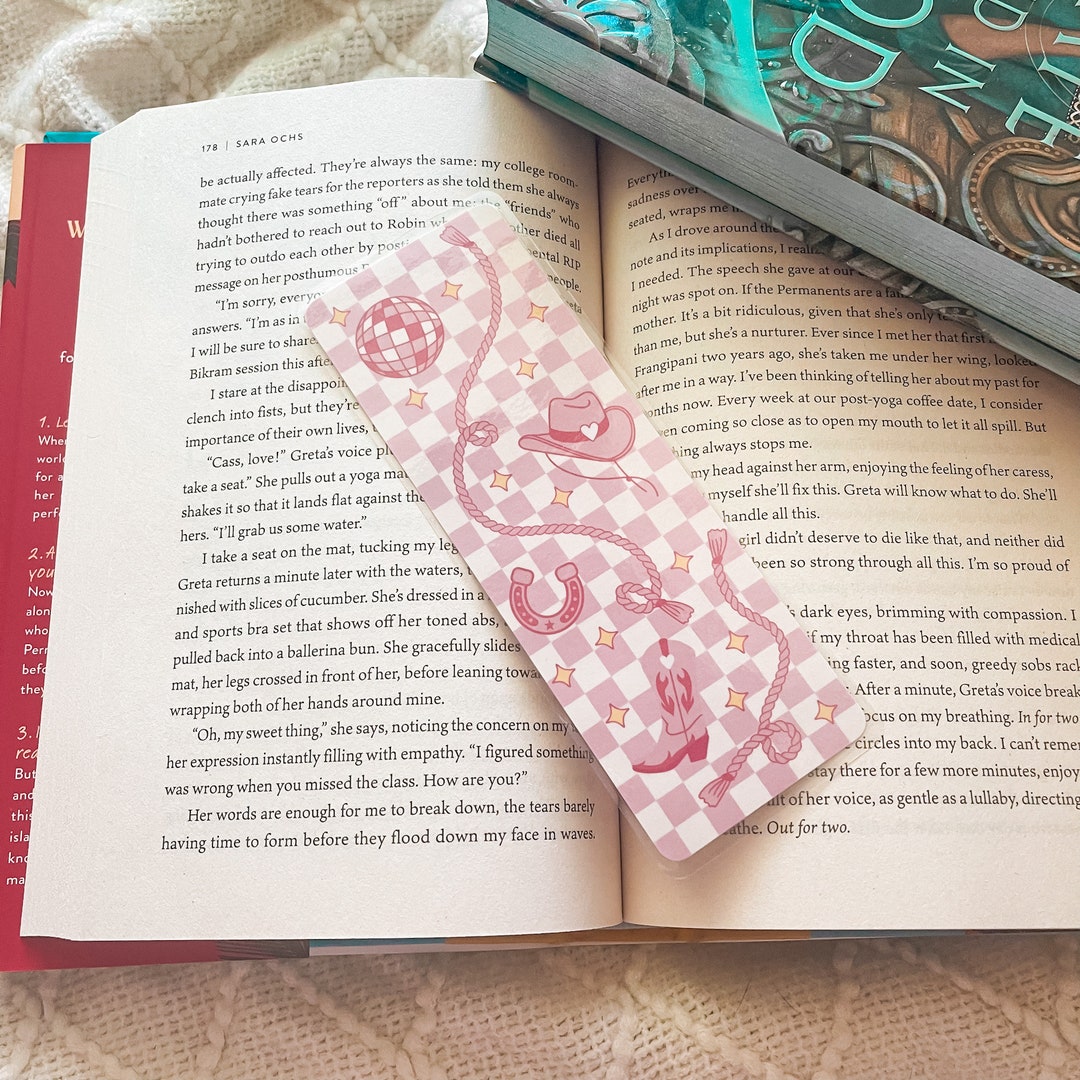 Pink Pastel Disco Cowboy Bookmark | Handmade Laminated W/ Tassel ...