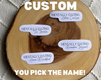 Custom Book Boyfriend / Book Girlfriend Sticker | Choose the Name | Waterproof Glossy Sticker for Water Bottles Laptops Kindles Reader Gift