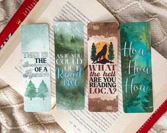 Twilight Themed Bookmark Set | Handmade Laminated w/ Tassel Bookmarks | Hoa Hoa Hoa Edward Jacob Bookish Gift for Reader Bookworm Cute Movie