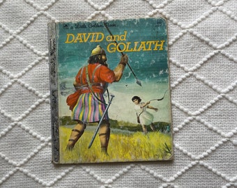 David and Goliath by Barbara Hazen Shook | Little Golden Book | Vintage Antique Collectible Children's Picture Books Religion Fiction Gift