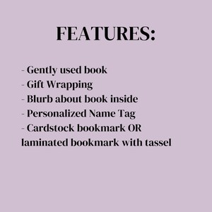 Puede incluir: Caracter&iacute;sticas de un regalo de libro usado: envoltorio de regalo, una rese&ntilde;a del libro en el interior, una etiqueta con nombre personalizada y a elegir un marcap&aacute;ginas de cartulina o un marcap&aacute;ginas laminado con borla.