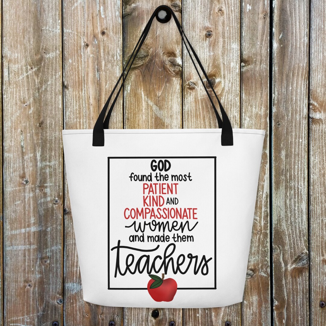 Large Teacher Tote Bag, Teacher Appreciation Gift, Teacher School Bag
