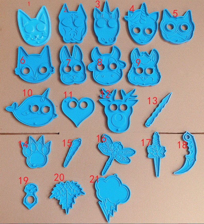 Self Defense Keychain Mold Knuckle Unicorn Animal Kitty Cat Etsy