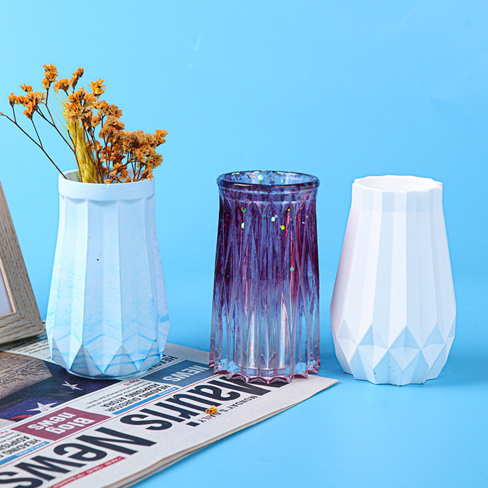 Resin flower vase moldsilicone vase mold resinplaster vase Etsy