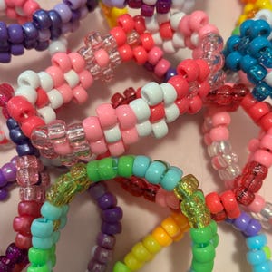 Kandi beaded flower bracelets