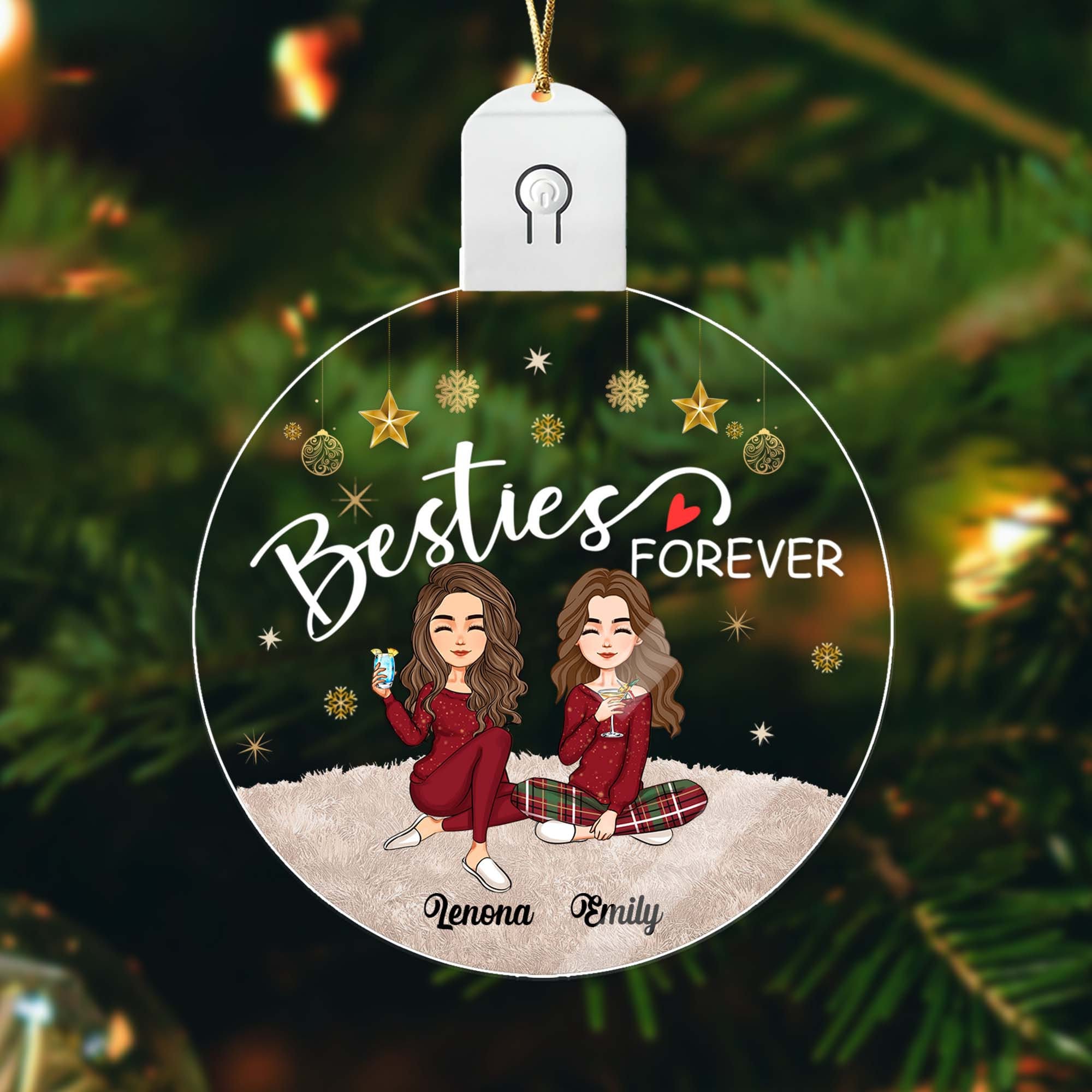Discover Personalized Besties Forever Ceramic Ornament