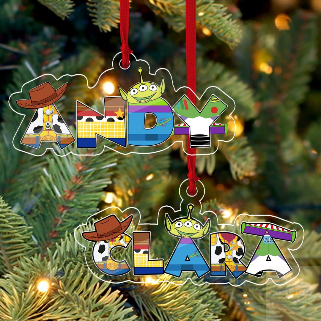 Personalized Toy Story Ornament, Woody Buzz Lightyear Ornament, Pixar