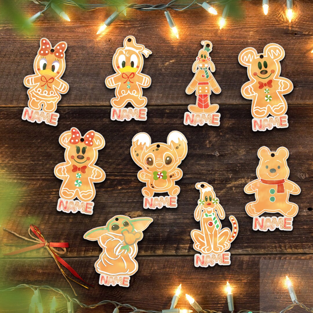 Personalized Disney Gingerbread Ornament Disney Character Etsy