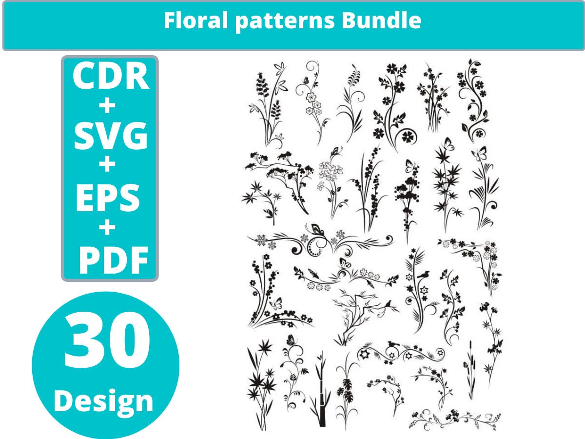 Flower svg bundle floral arrangement svg floral svg | Etsy