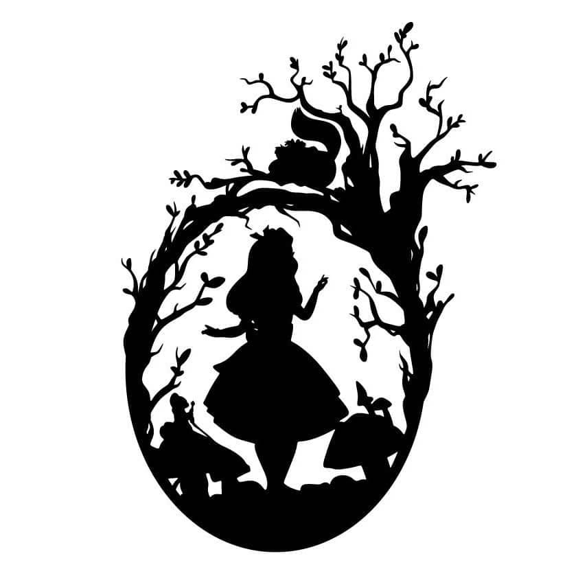 Алиса в стране чудес векторные картинки