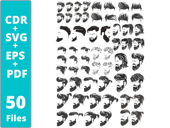Men Hairstyle Clipart Pack SVG Ai PNG Cdr Eps DXF Male Hair - Etsy Men Hairstyle Clipart Pack SVG Ai PNG Cdr Eps DXF Male Hair - Etsy