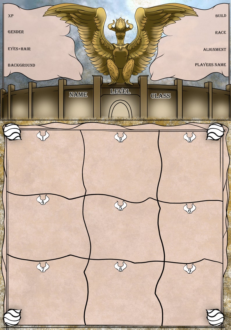 DM Screen Inserts for 5e Printable Dm Screen Dnd Printable Etsy