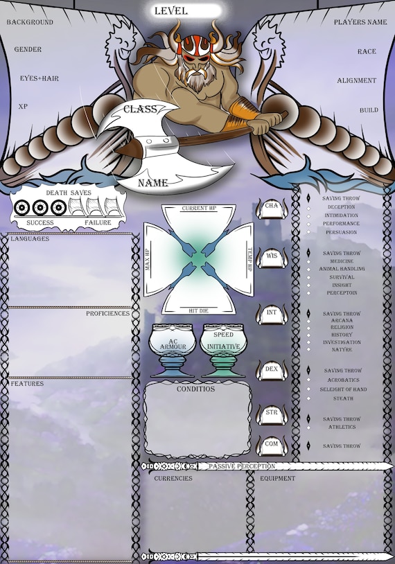 Dnd Main Stats Sheets Dnd Printable Sheet High Resolution Etsy India