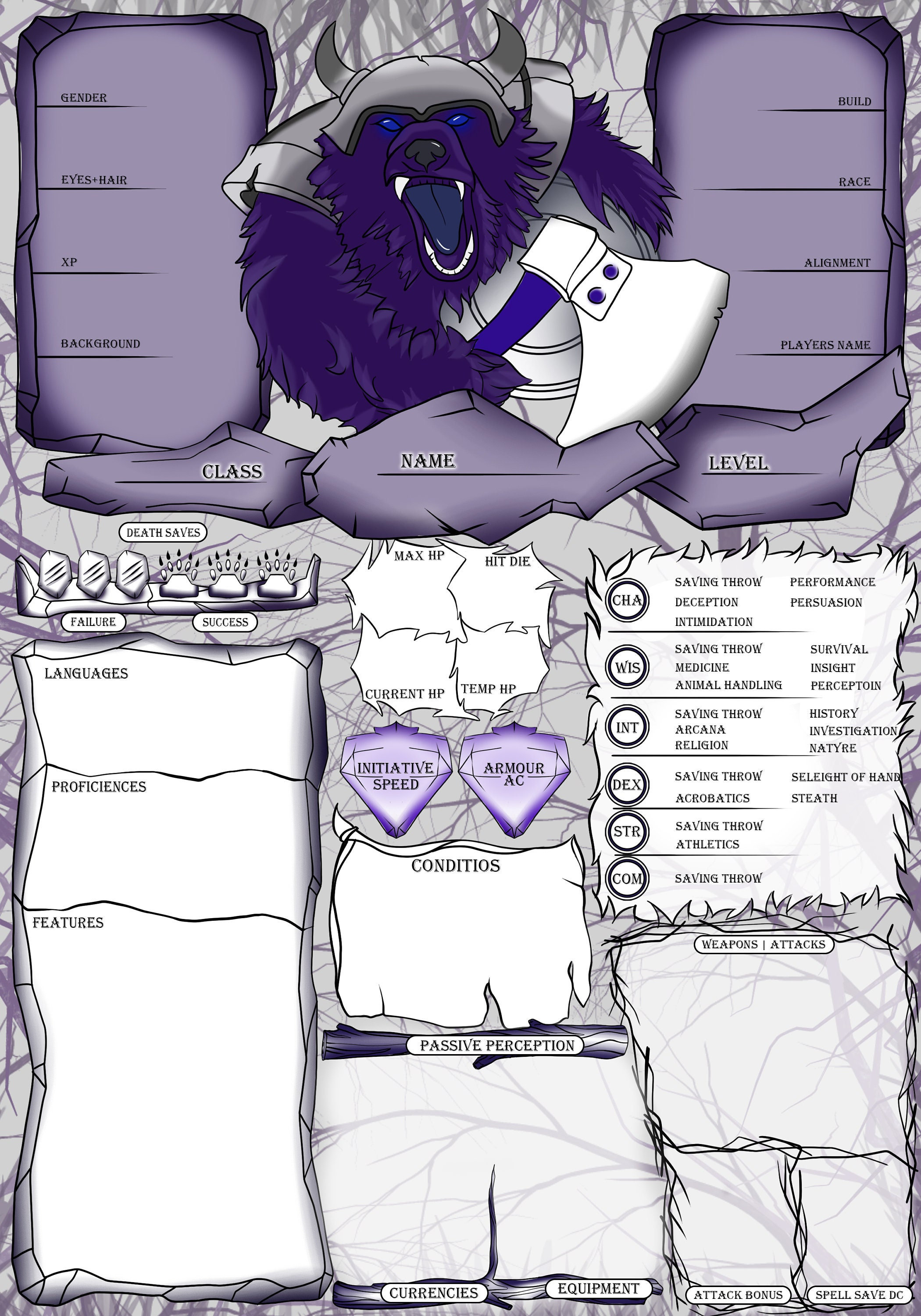 Dnd 5e Premade Character Printable Free Printable Download