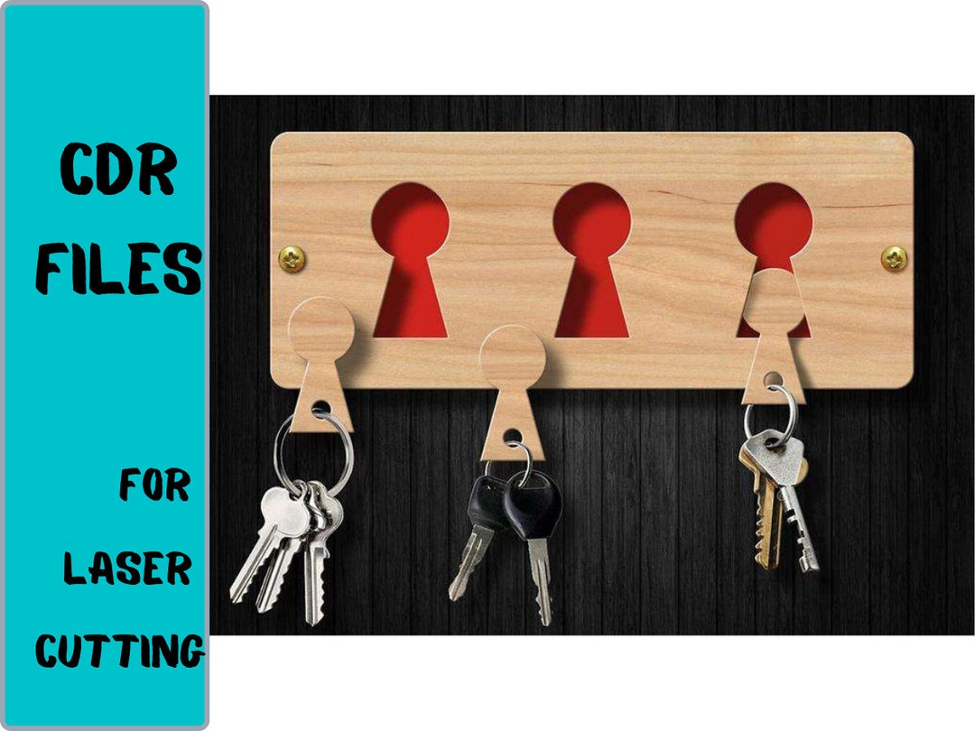 Key Holder Laser Cut Wall Home Keychain Hanger for Wall Etsy