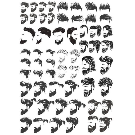Men Hairstyle Clipart Pack SVG Ai PNG Cdr Eps DXF Male Hair - Etsy Hong Kong Men Hairstyle Clipart Pack SVG Ai PNG Cdr Eps DXF Male Hair - Etsy Hong Kong